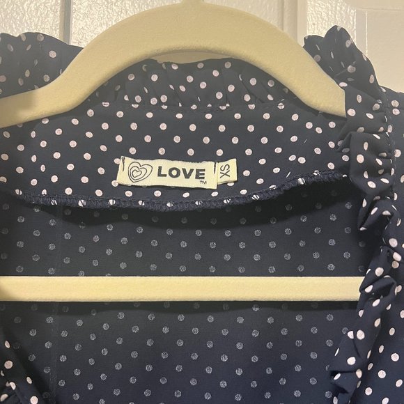 LF Polka Dot Cropped Blouse - Picture 4 of 4
